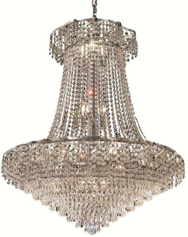 C121-ECA4D30C/RC By Elegant Lighting - Belenus Collection Chrome Finish 18 Lights Dining Room