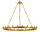 Wrought Iron Vintage Barn Metal Castile One Tier Chandeliers Industrial Loft Rustic Lighting - G7-CG/3428/24