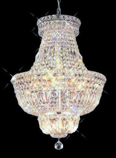 ZC121-V2528D18G By REGENCY - Tranquil Collection 24k Gold Plated Finish Chandelier