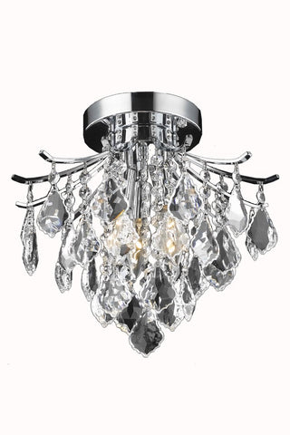 ZC121-LD8100F12C - Living District: Amelia Collection Flush Mount D12in H12in Lt:3 Chrome Finish