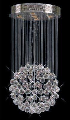 C121-SILVER/2005/1632 Galaxy Collection By Elegant Modern / Contemporary CHANDELIER Chandeliers, Crystal Chandelier, Crystal Chandeliers, Lighting