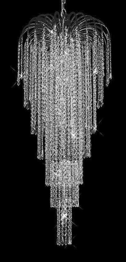 C121-SILVER/6801/2150 Falls CollectionEmpire Style CHANDELIER Chandeliers, Crystal Chandelier, Crystal Chandeliers, Lighting