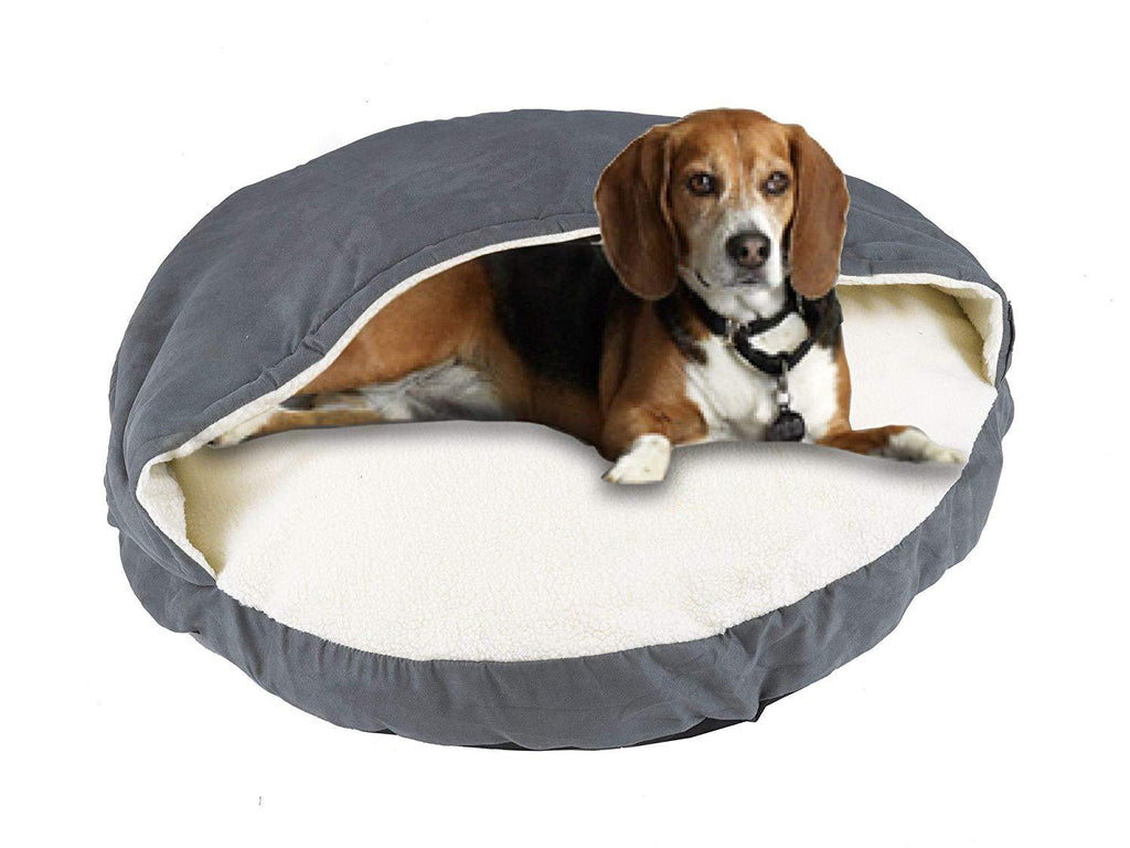 Luxury Cozy Cave Pet Bed Dog Bed -  J10-103-35X4-GY
