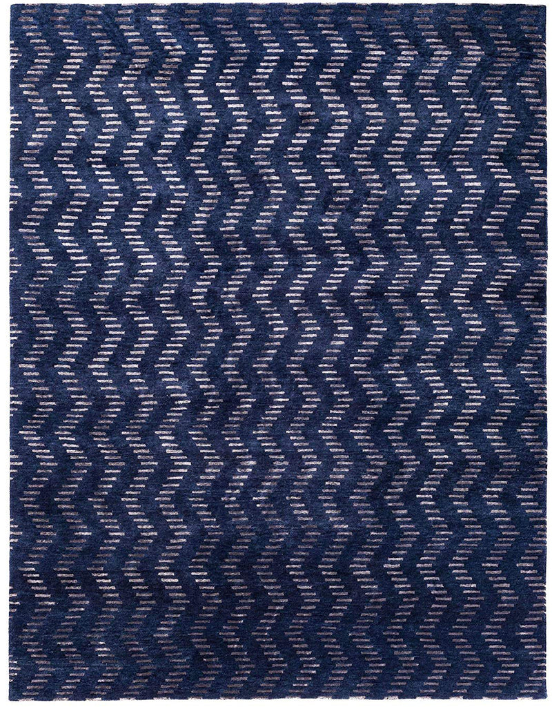 Handknotted Chevron Rug Area Rug 8 X 10 - J10-IN-402-8X10