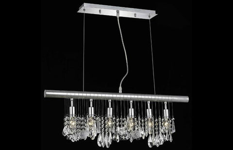 C121-3100D30C/RC - Regency Lighting: Chorus Line 6 light Chrome Chandelier Clear Royal Cut Crystal