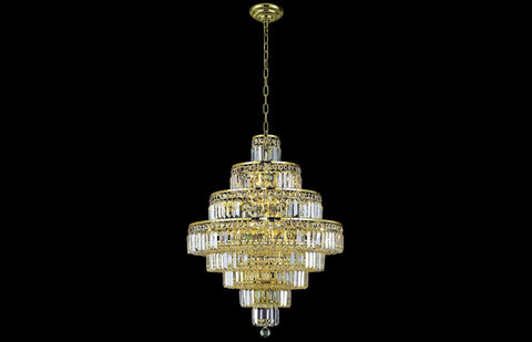 C121-2038D26G/RC - Regency Lighting: Maxime 18 light Gold Chandelier Clear Royal Cut Crystal