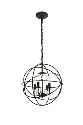 ZC121-LD5055D16MB - Living District: Wallace 4 light Matte Black Pendant