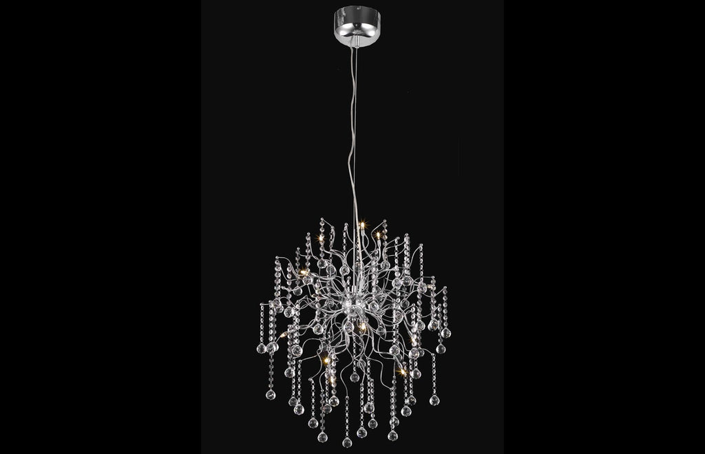 C121-2075D24C/RC - Regency Lighting: Astro 12 light Chrome Chandelier Clear Royal Cut Crystal