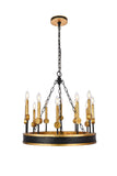 ZC121-1543D25VBGI - Urban Classic: Neva 12 light in Golden Iron chandelier