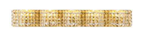 ZC121-LD7020BR - Living District: Ollie 5 light Brass and Clear Crystals wall sconce