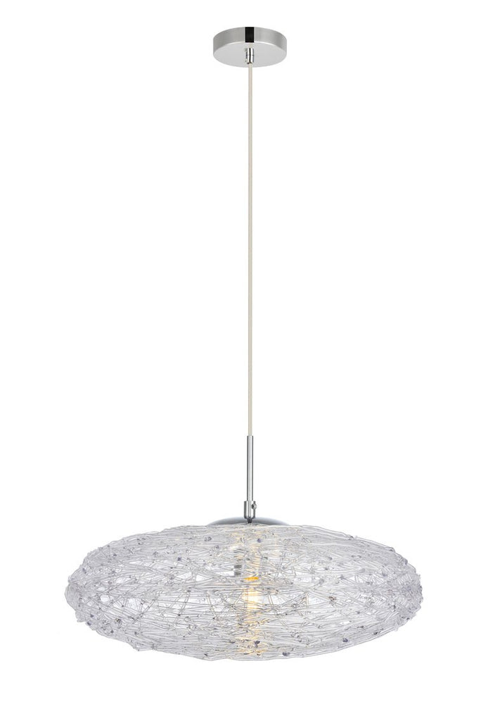 ZC121-LDPD2064 - Living District: Lilou Collection Pendant D16.1 H7.1 Lt:1 Chrome and Clear Finish