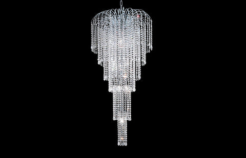 C121-6801G21C/RC - Regency Lighting: Falls 9 light Chrome Chandelier Clear Royal Cut Crystal