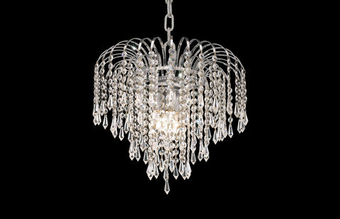 C121-6801D14C/RC - Regency Lighting: Falls 3 light Chrome Pendant Clear Royal Cut Crystal