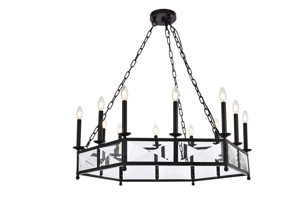 ZC121-1537D38VB - Urban Classic: Exeter 12 light Vintage Bronze Chandelier Clear Royal Cut Crystal