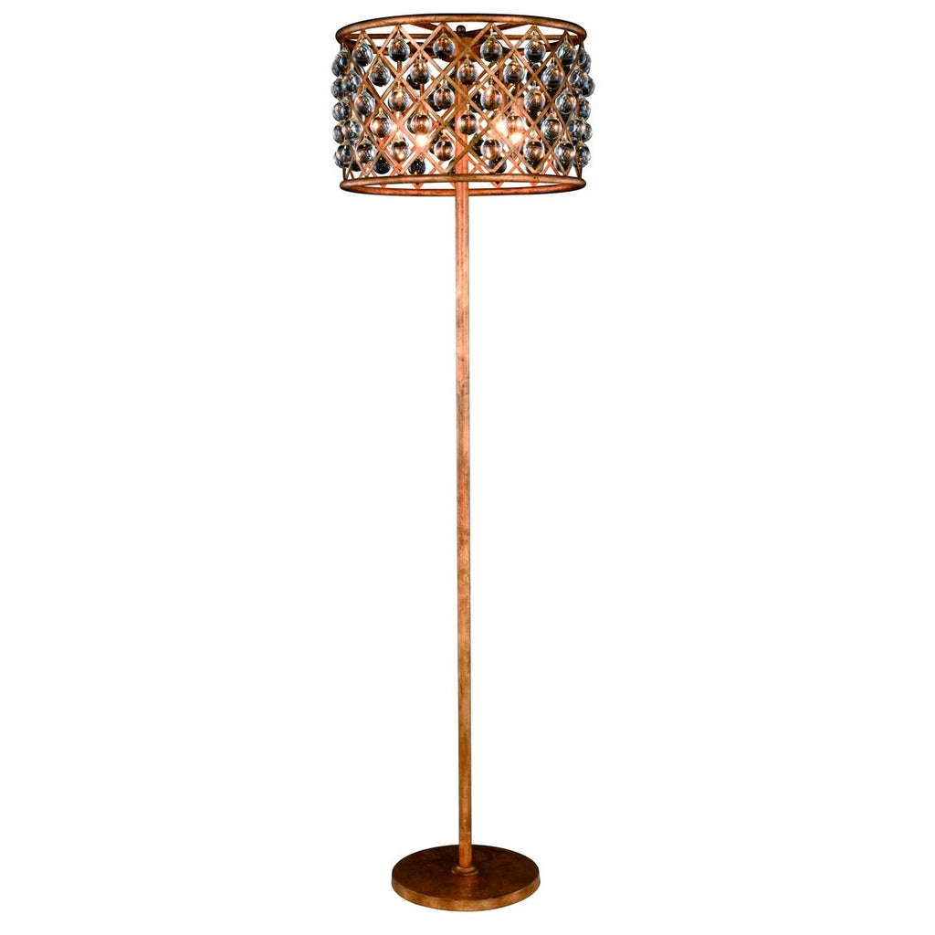 ZC121-1204FL20GI/RC - Urban Classic: Madison 4 light Golden Iron Floor Lamp Clear Royal Cut Crystal