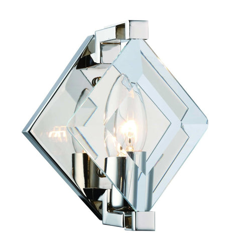 ZC121-4000W6PN - Urban Classic: Endicott 1 Light Polished Nickel & Clear Glass Wall Sconce