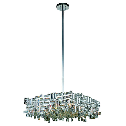 C121-2100D24C/RC - Regency Lighting: Picasso 6 light Chrome Pendant Clear Royal Cut Crystal