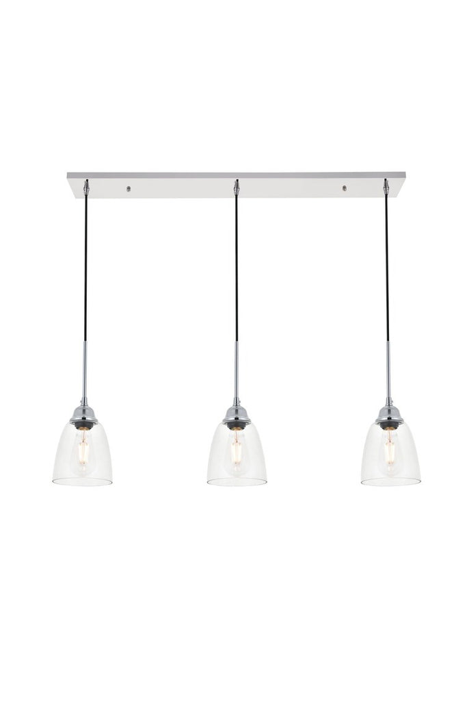 ZC121-LD4013D38C - Living District: Felicity 3 light chrome Pendant