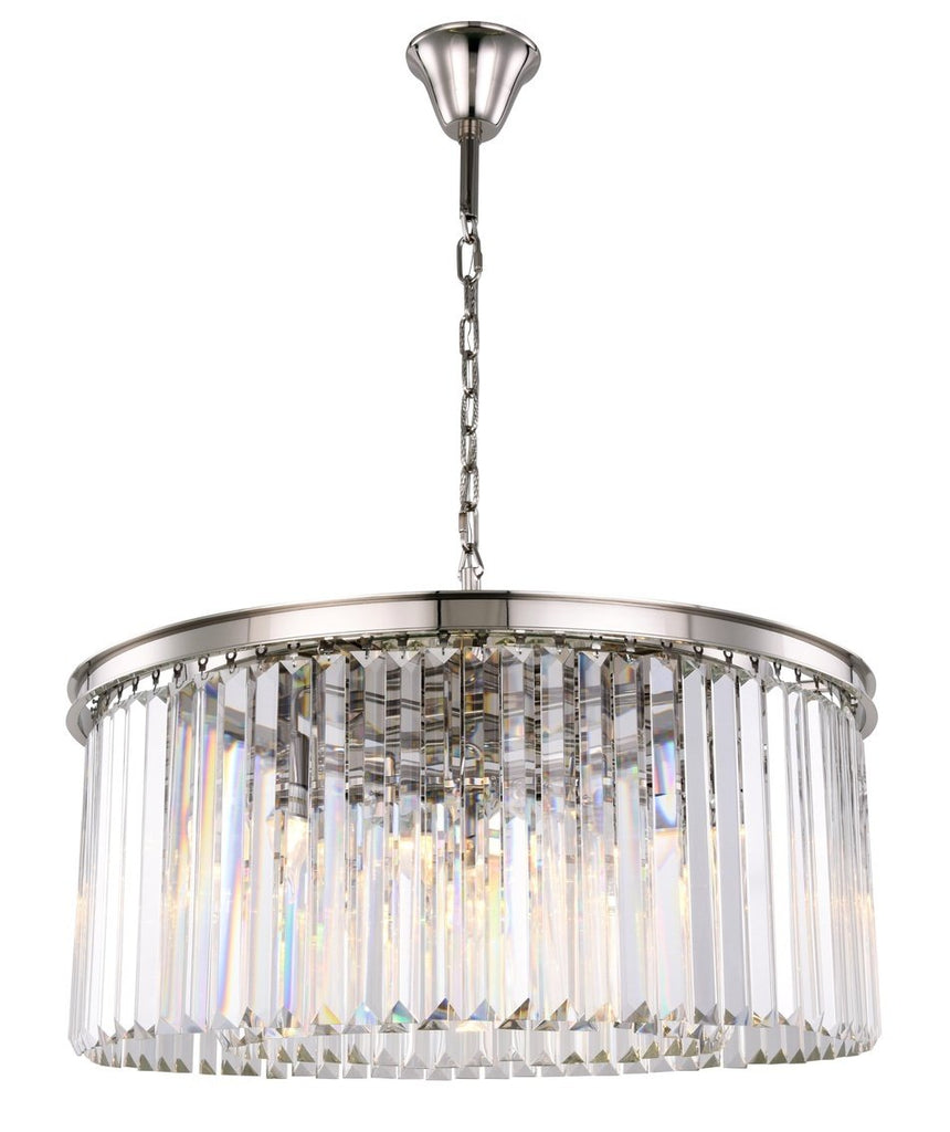 ZC121-1238D31PN/RC - Urban Classic: Sydney 8 light Polished nickel Chandelier Clear Royal Cut Crystal