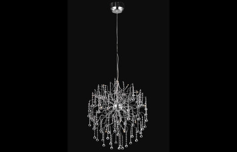 C121-2075D28C/RC - Regency Lighting: Astro 15 light Chrome Chandelier Clear Royal Cut Crystal